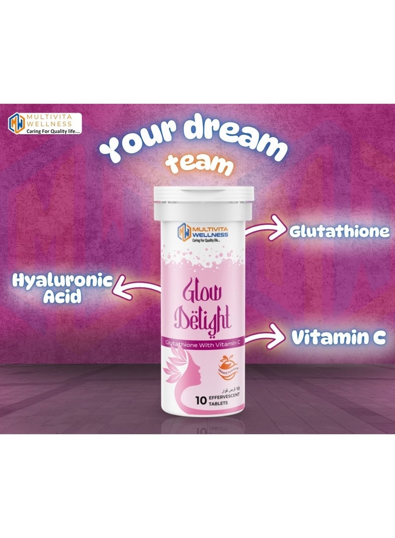 MW Glow Delight Glutathione with Vit C Effervescent tablet 10 - Image 1